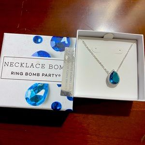 Ring Bomb turquoise silver necklace